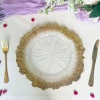 Glass table pad plate, table decoration tableware, glass plate, Glass charger plate Tableware details Picture